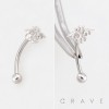 ORNATE TRIBAL SCROLL 316L SURGICAL STEEL CURVED BARBELL/EYEBROW